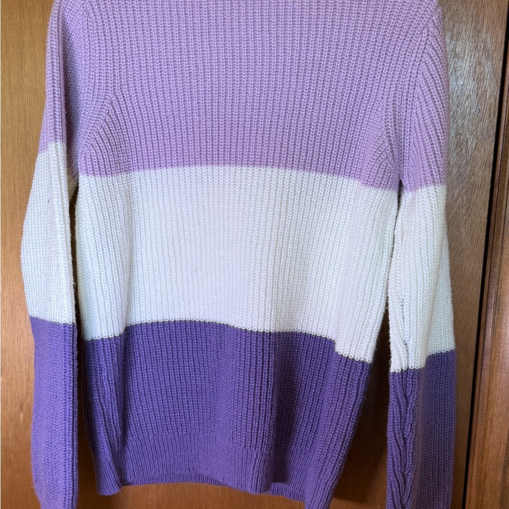 Girls' Color Block Sweaters Knit Long Sleeve Pullover Kids Crewneck Fall Winter - Picture 8 of 11